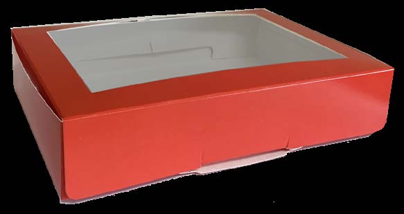 Boîte à biscuits Blanc avec fenêtre - 8'' x 5'' x 1½'' (100 un.)