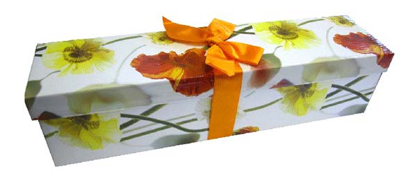 Boîte cadeau décorative Coquelicot - 13 po x 3½ po x 3½ po