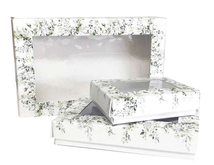 Boîte à chocolats non assemblée motif Botanic – format #24 – lot de 50