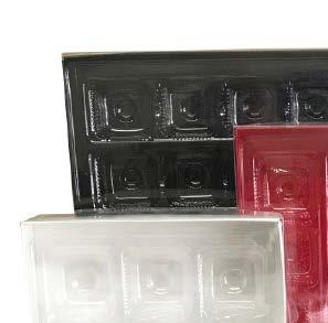 Boîte à chocolats Square/Rectangle Noir – format #24 – lot de 96