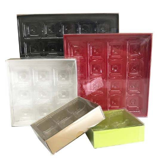 Boîte à chocolats Square/Rectangle Violet – format #24 – lot de 96