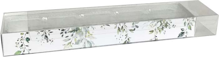 Boîte étui non assemblée motif Botanic – 5 bouchées – 8¼'' x 1¾'' x 1'' – lot de 50