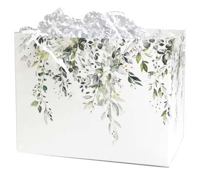 Boîte panier cadeau motif Botanic – 6½'' x 5'' x 4½'' – lot de 250