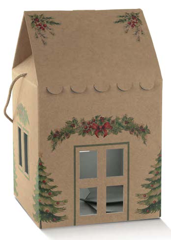 Boîte panier Kraft petite - 7.87'' x 5'' x 5½''