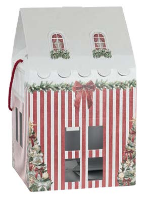 Boîte panier Marché Rouge moyenne - 7.87'' x 7.87'' x 7''