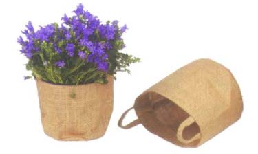 Cache-pot en jute - 4½'' dia. x 4½'' H