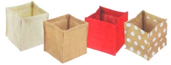 Cache-vase en jute naturel - 5'' x 5'' x 5''