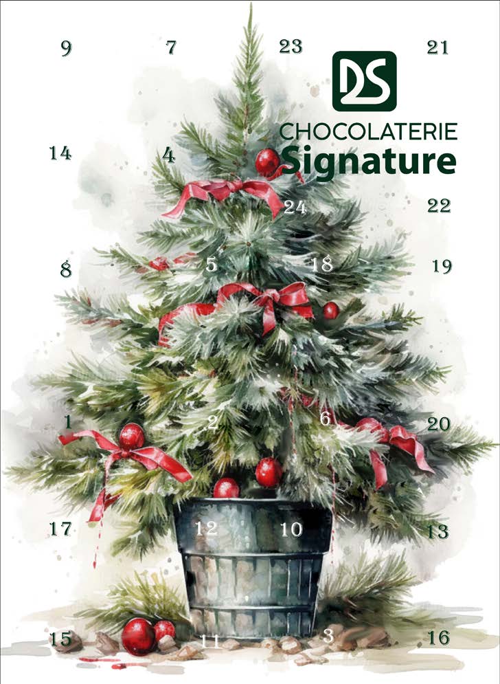 Calendrier de l'Avent chocolat Bouchée Sapin - 8'' x 11'' x 1'' (500 un.)