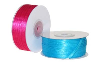 Mini Ruban Satin Turquoise - 1/8 Po X 100 Y