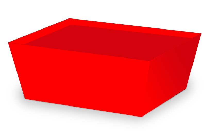 Panier rigide Rouge - 12'' x 9'' x 4''