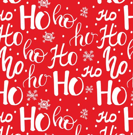 Papier de soie de Noël Ho Ho Ho - 240 feuilles - 20'' x 30''