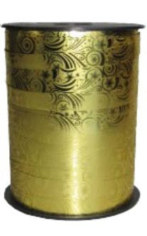 Ruban à friser de Noël Frost Or - 7/16 po x 250 Y