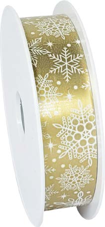 Ruban à friser de Noël Rex Or - 1 po x 100 Y - Nouveau