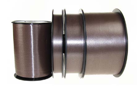 Ruban à friser lisse Chocolat - 5/8" x 100 Y