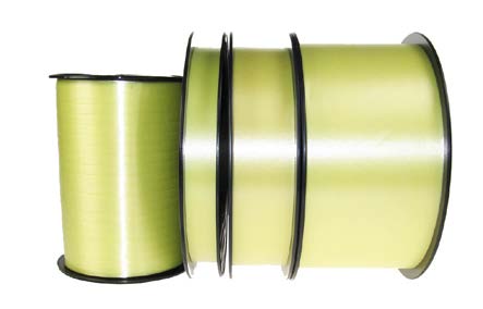 Ruban à friser lisse Jaune pâle - 2 3/4" x 100 Y