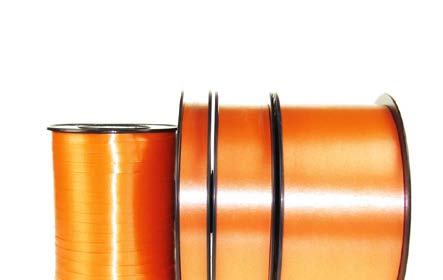 Ruban à friser lisse Orange - 2 3/4" x 100 Y