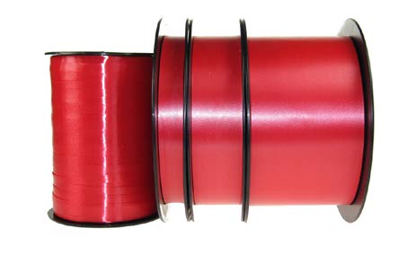 Ruban à friser lisse Rouge - 2 3/4" x 100 Y