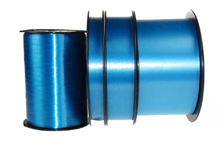 Ruban à friser lisse Turquoise - 5/8" x 100 Y