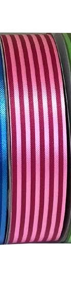 Ruban à friser Rayures Fuchsia - 2 1/2" x 100 Y