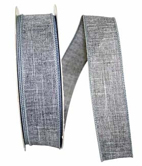 Ruban de lin Charcoal - 1½ po x 50 Y