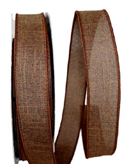 Ruban de lin Chocolat - 1½ po x 50 Y
