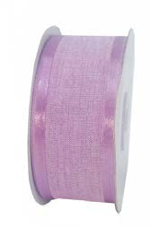 Ruban faux lin Lilas - 5/8 po x 25 Y