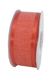 Ruban faux lin Rouille - 5/8 po x 25 Y