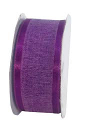 Ruban faux lin Violet - 1½ po x 25 Y