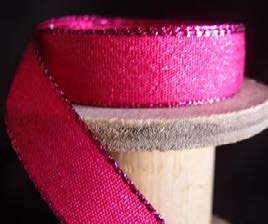Ruban métallique Uni métallique Magenta - 5/8'' x 25 Y