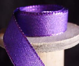 Ruban métallique Uni métallique Violet - 5/8'' x 25 Y