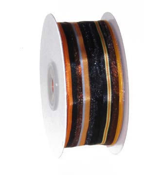 Ruban Rayé Or et noir - 1½ po x 25 Y