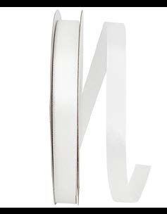 Ruban satin Blanc - 5/8 po x 100 Y