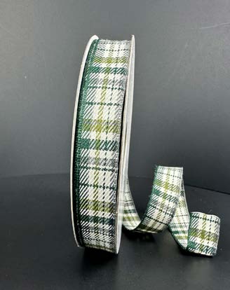 Ruban Tartan Vert - 5/8 po x 10 Y