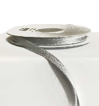 Ruban Uni métallique Argent - ¼ po x 50 Y