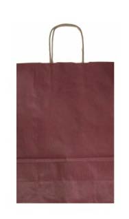Sac cadeau uni Bourgogne - 12 x 5 x 11 po
