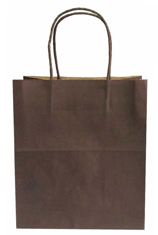 Sac cadeau uni Chocolat - 5 x 3 x 7 po