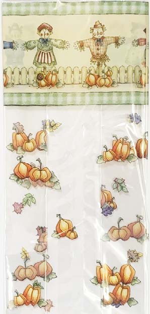 Sac de cellophane avec gousset Épouvantail - 4 po x 9 po + 2 po