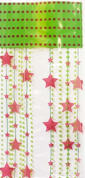 Sac de cellophane avec gousset Étoiles - 4 po x 9 po + 2 po