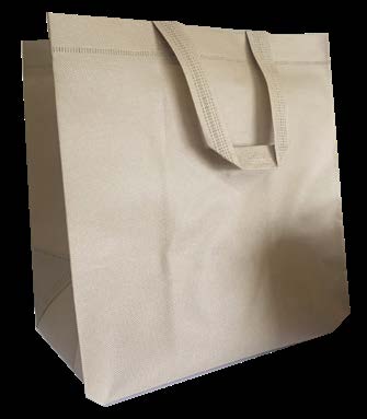 Sac réutilisable à fond cardé Kraft - 12 po x 7 po x 12 po