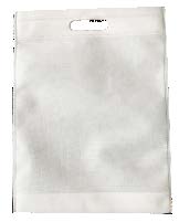 Sac réutilisable non tissé Blanc - 16 po x 18 po + 4 po